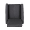 TinyHomie Navy Blue Fabric Push Back Chair for Elegant Home Decor - 3 of 4