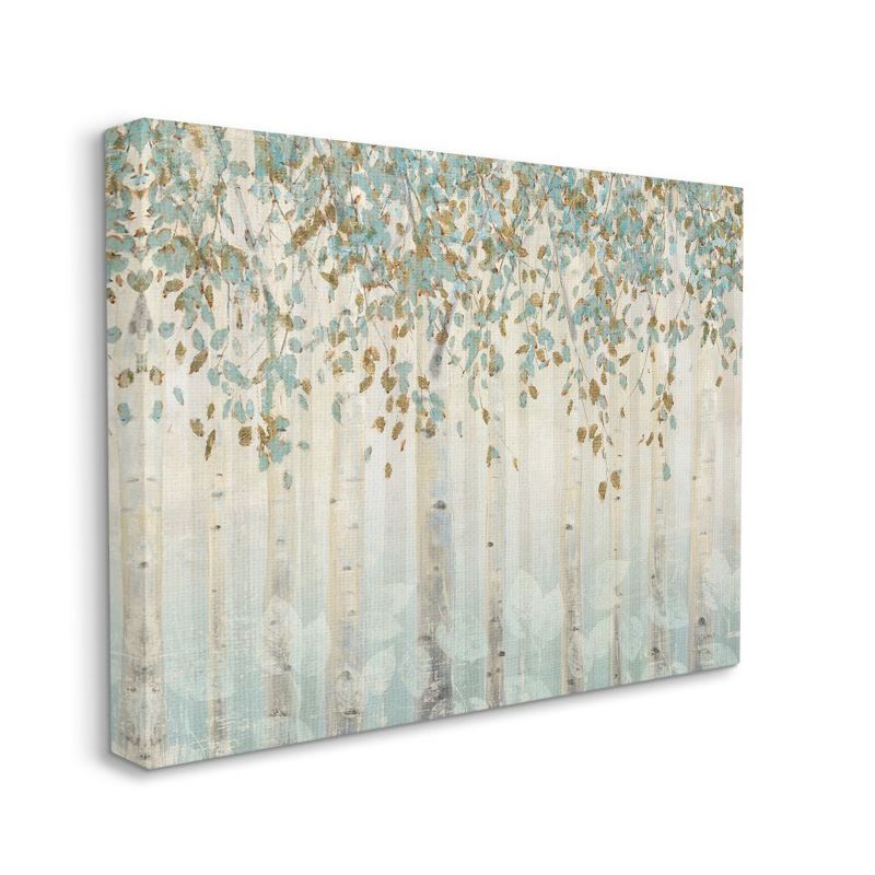 Stupell Industries Abstract Forest Leaves Trees Blue Tan Soft Painting, 1 of 6