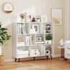 Costway 7/8/10/10 Cube 31.5"/39.5"/47"/55" Bookcase with 4/5 Metal Legs 2 Anti-tip Devices Display Cabinet Rack - 4 of 4