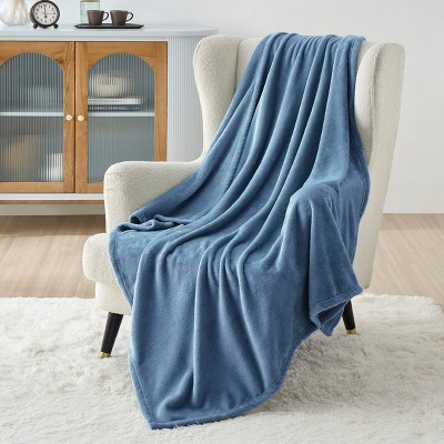 Bedsure | Flannel Blanket Solid 300GSM Soft Fuzzy Plush  Bed Blanket
