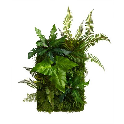 Nearly Natural 24-in x 16-in Mixed Foliage Artificial Living Wall