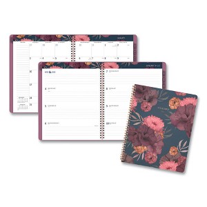 Dark Romance Weekly/Monthly Planner, Floral Artwork, 11 x 8.5, Multicolor Cover, 13-Month: Jan 2025 to Jan 2026 - 1 of 4