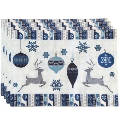Laural Home Simply Winter Set of 4 13" x 19" Placemats