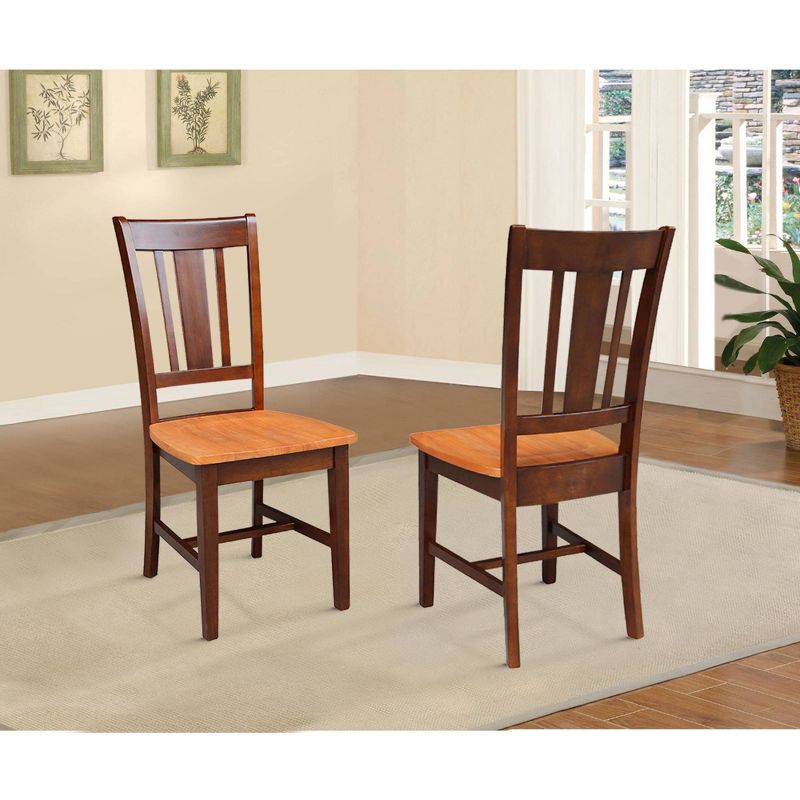 Set of 2 San Remo Splatback Chairs Cinnamon/Espresso - International Concepts, 5 of 13