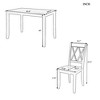 ChicFurnit Dining Sets Wood Table Set with Ergonomic Chairs for Kitchen Dining Room, Black, 40.16"*20.28"*17.32" - 3 of 4