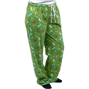 Pavilion Gift Company - Camp Life - XS Green Lounge Pants - Pajama Bottoms - 1 of 4