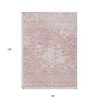 Pink Blush And Ivory Abstract Washable Indoor Outdoor Area Rug - 3 of 4