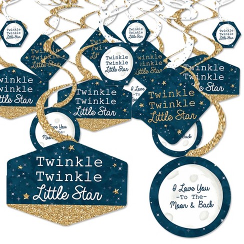 Big Dot Of Happiness Twinkle Twinkle Little Star Baby Shower Or Birthday Party Hanging Decor Party Decoration Swirls Set Of 40 Target