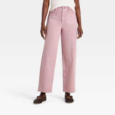 Women's High-Rise Sailor Straight Jeans - Universal Thread™ Mauve 00