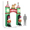 FURNIinspire Decorative Holiday Scene Props 11.5ft Outdoor Christmas Inflatables Home Decor Blow-Up Archway for Lawn, Green, 95.3"*37.5"*139.8" - 3 of 4