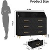 Jojoka Dresser for Bedroom, 6 Drawer Dresser with LED Lights and Charging Station for Living Room - 2 of 4