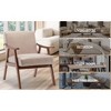 CAVINAS Mid-Century Modern Armchair,Upholstered Accent Chair for Living Room,Leisure Armchair with Rubberwood Frame,Lounge Chair Indoor - 4 of 4