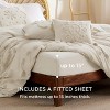 Cotton Duvet Cover Boho Textured Embroidery Jacquard Duvet Cover Set Soft and Breathable Bedding Set for All Seasons - 4 of 4