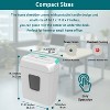 Bonsaii 6-Sheet Crosscut Paper Shredder for Home Use, Shreds Paper, Credit Cards, Staples, Clips, 3.4 Gal Wastebasket, White/Blue, with Handle - 2 of 4
