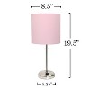 Simple Designs Sleek Slender Brushed Steel Table Lamp Light Pink - 3 of 4