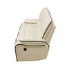 MAYEERTY Power Reclining Loveseat, Electric 2-Seat Leather Recliner with USB Charging, Storage & Cup Holders for Living Room, Off-White - 3 of 4