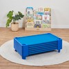 ECR4Kids Streamline Cot, Toddler Size, Blue, 6-Pack - 3 of 4