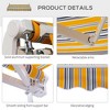 Resenkos Patio Awning, Outdoor Sun Shade Shelter Cover Awnings,8' x 6.6' Patio Retractable Awning, Manual Exterior Sun Shade Deck Window Cover, Mixed - 3 of 4