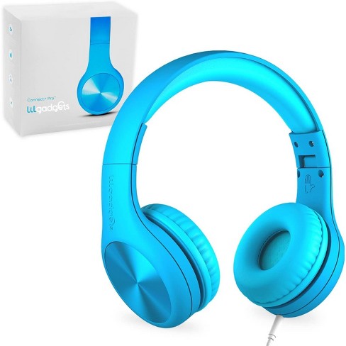  LilGadgets Untangled Pro Kids Headphones Wireless Headphones  for Kids, On-Ear Bluetooth with Built-in Microphone, No More Tangled Wires,  Kids Headphones Bluetooth for School, Blue : Electronics