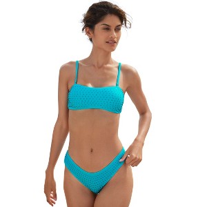 VENUS Womens Rhinestone Bandeau Top - 1 of 4