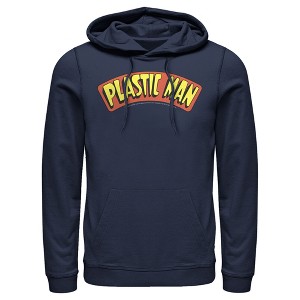 Men's Justice League Plastic Man Logo Pull Over Hoodie - 1 of 3