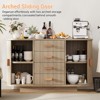 47" Kitchen Modern Fluted Sideboard Buffet Cabinet with Storage, Coffee Bar with Doors - 3 of 4