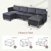 NicBex 100 Inch U Shaped Convertible Sectional Couch with Storage Seat and Reversible Chaise for Living Room,Apartment,Office - image 3 of 4