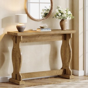 Tribesigns 51"Console Table for Entryway, Farmhouse Narrow Long Sofa Table Behind The Couch for Living Room, Hallway,  Door, Natural Wood Color - 1 of 4