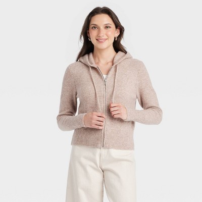 Women's Cozy Knit Zip-Up Hoodie Pullover Sweater - Picture 5 of 6