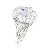 Ross-Simons 10.00 ct. t.w. Oval and Trillion-Cut CZ Ring in Sterling Silver - 3 of 4