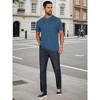 INSPIRE CHIC Men's Henley Shirt Breathable Short Sleeve Button Down T-Shirts - 2 of 4