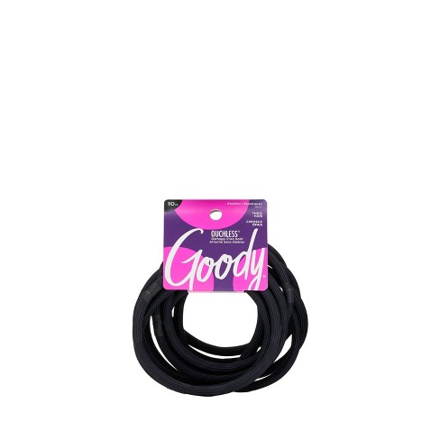 Goody Ouchless Xtra Long Extra Thick Elastic Hair Ties - Black