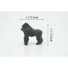 Collectible Wildlife Gifts | Gorilla, Mountain Gorilla, Hand Painted, Educational, Rubber Primate, Realistic Figure, Gift,    1 1/2 "    SF55 B58 - 3 of 4