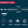 Joyfy 40 FT LED Candy Cane Rope Lights, Waterproof Outdoor 360 LED Christmas Decor Lights for Garden Yard Party Xmas Christmas Holiday Decorations - 4 of 4