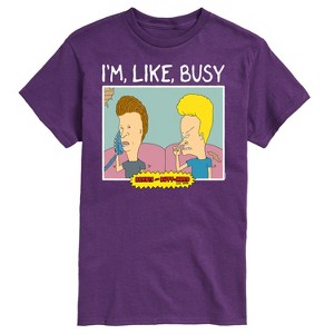 Men's - Beavis & Butthead - I'm Like Busy Short Sleeve Graphic T-Shirt - 1 of 4