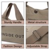 Women Large Canvas Tote Handbags Casual Shoulder Work Bag Crossbody Top Handle Bag Cross-body Handbags (Gray) - 3 of 4