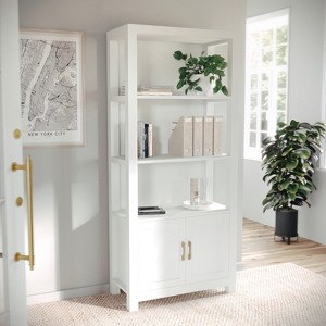 Martha Stewart Hutton 68" Shaker Bookcase with Storage Cabinet - 1 of 4