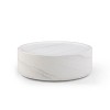 NicBex Cylinder Faux Travertine Textured Coffee Table for Living Room,Round Tea Table,Simple Center Table - 2 of 4