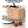 Aoibox Adjustable Furniture Risers Heavy Duty Rectangle Lifts for Bed Sofa Table Chair Stackable Non Slip Brown 4 Set - 4 of 4