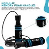 RDX Sports Skipping Rope with Anti-Slip Soft Memory Foam Weighted Handles, 10.3FT Adjustable Tangle-Free PVC Coated Steel Jump Cable - 2 of 4