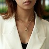 14K Gold Bubble Letter Necklace for Women, Chunky Balloon Initial Pendant, Custom Name Jewelry Gift for Mom, Non-Tarnish Trendy Charm - 3 of 4