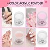 YEVYO Acrylic Nail Kit With Drill, 4 Color Acrylic Powder With Clear, Nude, Pink, and 3.38OZ (100ml) Monomer Set - image 2 of 4