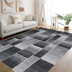 Garvee Large Area Rugs Indoor Machine Washable Runner Rug Modern Geometric Patchwork Carpet Rockwood Collection Rugs for Living Room Bedroom Office - 1 of 4