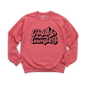 Simply Sage Market Women's Graphic Sweatshirt Happy Camper Mountains - 1 of 2