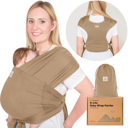 KeaBabies D Lite Baby Wrap Carrier Adjustable Baby Carrier Baby Sling Newborn Infant Toddler 7 44lbs Warm Hearth