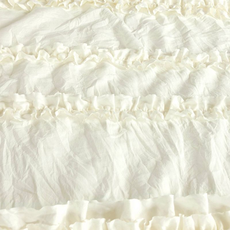 Lush D&#233;cor Crib Bedding Set Belle Embellished Soft Baby/Toddler - Ivory - 3pc, 3 of 8
