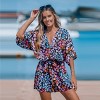 Women's Multicolored Leopard Print Lace Up Romper - Cupshe - 3 of 4