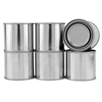 Cornucopia Brands Metal Paint Cans w/ Lids, 6pk; Empty Unlined Mini Paint / Solvent Pails