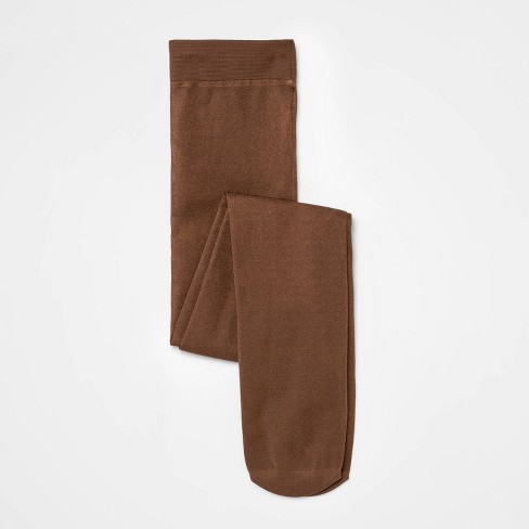 Footed Tights Chocolate Brown