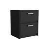 Trivor 2 Drawers Nightstand , End Table, Side Table Metal Handle - 4 of 4